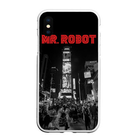 Чехол для iPhone XS Max матовый с принтом Мистер Робот , Силикон | Область печати: задняя сторона чехла, без боковых панелей | Тематика изображения на принте: fsociety | mr robot | анонимус | мистер робот