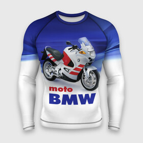 Мужской рашгард 3D с принтом moto BMW ,  |  | Тематика изображения на принте: bmw | бмв | мото | мотогонки | мотоспорт | мотоцикл