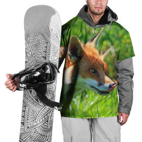 Накидка на куртку 3D с принтом Лисица , 100% полиэстер |  | животные | лес | лиса | природа | рыжая