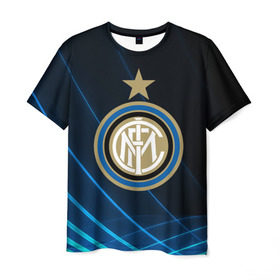 Мужская футболка 3D с принтом Inter Milan , 100% полиэфир | прямой крой, круглый вырез горловины, длина до линии бедер | inter | milan | интер | италия | милан | футбол | футболист