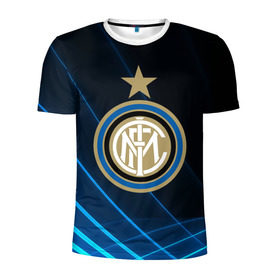 Мужская футболка 3D спортивная с принтом Inter Milan , 100% полиэстер с улучшенными характеристиками | приталенный силуэт, круглая горловина, широкие плечи, сужается к линии бедра | inter | milan | интер | италия | милан | футбол | футболист