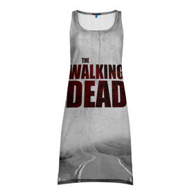 Платье-майка 3D с принтом The Walking Dead , 100% полиэстер | полуприлегающий силуэт, широкие бретели, круглый вырез горловины, удлиненный подол сзади. | the walking dead | америка | апокалипсис | глен | дерил | зомби | карл | кровь | рик | сша | ходячие мертвецы