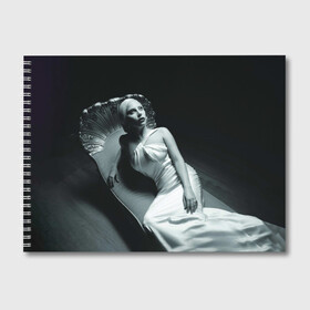 Альбом для рисования с принтом Lady Gaga , 100% бумага
 | матовая бумага, плотность 200 мг. | american horror story | американская история ужасов