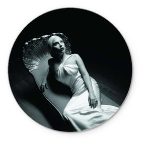 Коврик круглый с принтом Lady Gaga , резина и полиэстер | круглая форма, изображение наносится на всю лицевую часть | american horror story | американская история ужасов