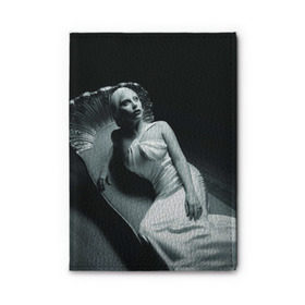 Обложка для автодокументов с принтом Lady Gaga , натуральная кожа |  размер 19,9*13 см; внутри 4 больших “конверта” для документов и один маленький отдел — туда идеально встанут права | Тематика изображения на принте: american horror story | американская история ужасов