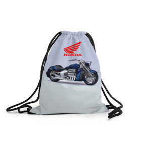 Рюкзак-мешок 3D с принтом Honda 4 , 100% полиэстер | плотность ткани — 200 г/м2, размер — 35 х 45 см; лямки — толстые шнурки, застежка на шнуровке, без карманов и подкладки | honda | moto | мото | мотоцикл | мотоциклы | хонда