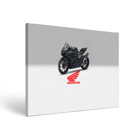 Холст прямоугольный с принтом Honda 3 , 100% ПВХ |  | honda | moto | мото | мотоцикл | мотоциклы | хонда