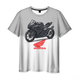 Мужская футболка 3D с принтом Honda 3 , 100% полиэфир | прямой крой, круглый вырез горловины, длина до линии бедер | honda | moto | мото | мотоцикл | мотоциклы | хонда