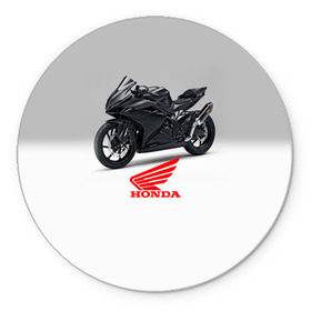 Коврик круглый с принтом Honda 3 , резина и полиэстер | круглая форма, изображение наносится на всю лицевую часть | honda | moto | мото | мотоцикл | мотоциклы | хонда