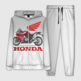 Женский костюм 3D с принтом Honda 2 ,  |  | honda | moto | мото | мотоцикл | мотоциклы | хонда