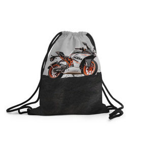 Рюкзак-мешок 3D с принтом KTM 5 , 100% полиэстер | плотность ткани — 200 г/м2, размер — 35 х 45 см; лямки — толстые шнурки, застежка на шнуровке, без карманов и подкладки | Тематика изображения на принте: ktm | moto | катээм | ктм | мото | мотоцикл | мотоциклы