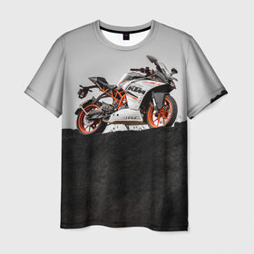 Мужская футболка 3D с принтом KTM 5 , 100% полиэфир | прямой крой, круглый вырез горловины, длина до линии бедер | Тематика изображения на принте: ktm | moto | катээм | ктм | мото | мотоцикл | мотоциклы