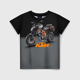 Детская футболка 3D с принтом KTM 4 , 100% гипоаллергенный полиэфир | прямой крой, круглый вырез горловины, длина до линии бедер, чуть спущенное плечо, ткань немного тянется | Тематика изображения на принте: ktm | moto | катээм | ктм | мото | мотоцикл | мотоциклы