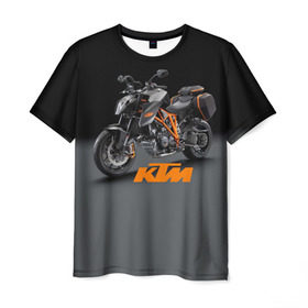 Мужская футболка 3D с принтом KTM 4 , 100% полиэфир | прямой крой, круглый вырез горловины, длина до линии бедер | Тематика изображения на принте: ktm | moto | катээм | ктм | мото | мотоцикл | мотоциклы