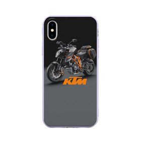 Чехол для Apple iPhone X силиконовый матовый с принтом KTM 4 , Силикон | Печать на задней стороне чехла, без боковой панели | ktm | moto | катээм | ктм | мото | мотоцикл | мотоциклы