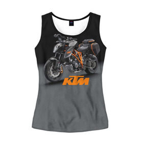 Женская майка 3D с принтом KTM 4 , 100% полиэстер | круглая горловина, прямой силуэт, длина до линии бедра | ktm | moto | катээм | ктм | мото | мотоцикл | мотоциклы