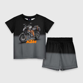 Детский костюм с шортами 3D с принтом KTM 4 ,  |  | ktm | moto | катээм | ктм | мото | мотоцикл | мотоциклы