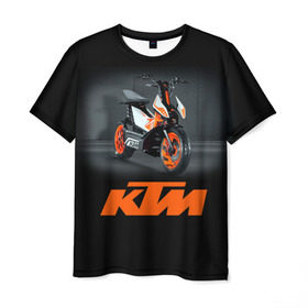 Мужская футболка 3D с принтом KTM 2 , 100% полиэфир | прямой крой, круглый вырез горловины, длина до линии бедер | Тематика изображения на принте: ktm | moto | катээм | ктм | мото | мотоцикл | мотоциклы