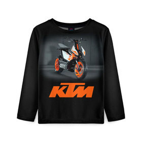 Детский лонгслив 3D с принтом KTM 2 , 100% полиэстер | длинные рукава, круглый вырез горловины, полуприлегающий силуэт
 | ktm | moto | катээм | ктм | мото | мотоцикл | мотоциклы