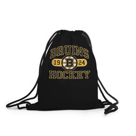 Рюкзак-мешок 3D с принтом Boston Bruins , 100% полиэстер | плотность ткани — 200 г/м2, размер — 35 х 45 см; лямки — толстые шнурки, застежка на шнуровке, без карманов и подкладки | boston bruins | nxl | stanley cup | хоккей