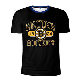 Мужская футболка 3D спортивная с принтом Boston Bruins , 100% полиэстер с улучшенными характеристиками | приталенный силуэт, круглая горловина, широкие плечи, сужается к линии бедра | boston bruins | nxl | stanley cup | хоккей