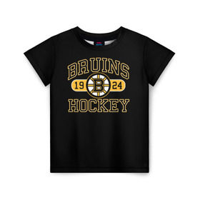 Детская футболка 3D с принтом Boston Bruins , 100% гипоаллергенный полиэфир | прямой крой, круглый вырез горловины, длина до линии бедер, чуть спущенное плечо, ткань немного тянется | boston bruins | nxl | stanley cup | хоккей