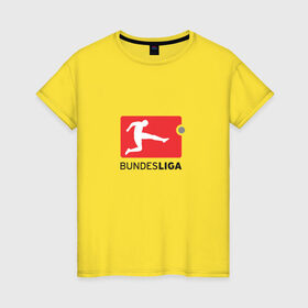 Женская футболка хлопок с принтом Бундеслига , 100% хлопок | прямой крой, круглый вырез горловины, длина до линии бедер, слегка спущенное плечо | bundesliga | бавария | боруссия | германия | футбол