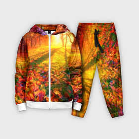 Детский костюм 3D с принтом Осень ,  |  | autumn | bright | colors | forest | trees | деревья | краски | лес | лучи | осень | солнце | цвета | яркие