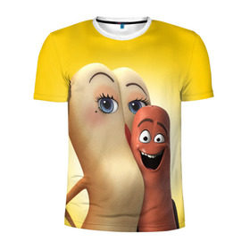 Мужская футболка 3D спортивная с принтом Полный расколбас , 100% полиэстер с улучшенными характеристиками | приталенный силуэт, круглая горловина, широкие плечи, сужается к линии бедра | sausage party