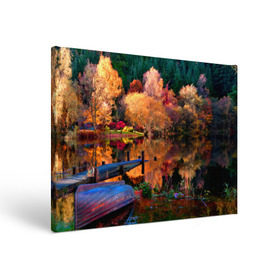 Холст прямоугольный с принтом Осень , 100% ПВХ |  | autumn | boat | bright | colors | forest | paint | river | trees | деревья | краски | лес | лодка | осень | река | цвета | яркие