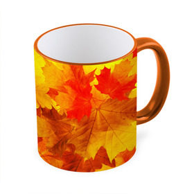 Кружка 3D с принтом Осень , керамика | ёмкость 330 мл | autumn | bright | color | forest | leaves | maple | paint | trees | деревья | клен | краски | лес | листья | осень | цвета | яркие
