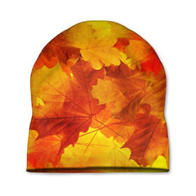 Шапка 3D с принтом Осень , 100% полиэстер | универсальный размер, печать по всей поверхности изделия | autumn | bright | color | forest | leaves | maple | paint | trees | деревья | клен | краски | лес | листья | осень | цвета | яркие