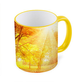 Кружка 3D с принтом Осень , керамика | ёмкость 330 мл | autumn | bright | colors | forest | paint | trees | деревья | краски | лес | осень | цвета | яркие