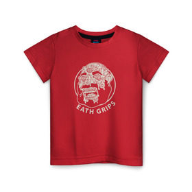 Детская футболка хлопок с принтом DEATH GRIPS , 100% хлопок | круглый вырез горловины, полуприлегающий силуэт, длина до линии бедер | death grips