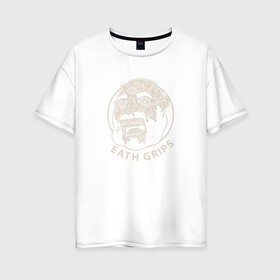 Женская футболка хлопок Oversize с принтом DEATH GRIPS , 100% хлопок | свободный крой, круглый ворот, спущенный рукав, длина до линии бедер
 | death grips