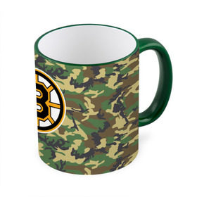 Кружка 3D с принтом Bruins Camouflage , керамика | ёмкость 330 мл | boston bruins | camouflage | hockey | nhl | нхл | хоккей