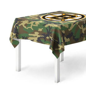 Скатерть 3D с принтом Bruins Camouflage , 100% полиэстер (ткань не мнется и не растягивается) | Размер: 150*150 см | boston bruins | camouflage | hockey | nhl | нхл | хоккей