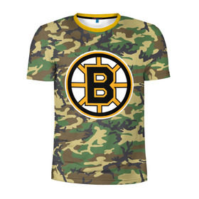 Мужская футболка 3D спортивная с принтом Bruins Camouflage , 100% полиэстер с улучшенными характеристиками | приталенный силуэт, круглая горловина, широкие плечи, сужается к линии бедра | boston bruins | camouflage | hockey | nhl | нхл | хоккей