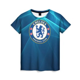 Женская футболка 3D с принтом Chelsea , 100% полиэфир ( синтетическое хлопкоподобное полотно) | прямой крой, круглый вырез горловины, длина до линии бедер | chelsea | англия | премьер лига | фанат | футбол | футболист | челси