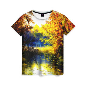 Женская футболка 3D с принтом Пейзаж , 100% полиэфир ( синтетическое хлопкоподобное полотно) | прямой крой, круглый вырез горловины, длина до линии бедер | giovanni boldini | горизонт | деревья | дорога | картина | лес | лошадь | люди | небо | облака | пейзаж