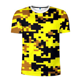 Мужская футболка 3D спортивная с принтом Пиксели , 100% полиэстер с улучшенными характеристиками | приталенный силуэт, круглая горловина, широкие плечи, сужается к линии бедра | военная тематика | камуфляж | милитари