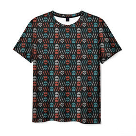 Мужская футболка 3D с принтом TwentyONE PILOTS pattern , 100% полиэфир | прямой крой, круглый вырез горловины, длина до линии бедер | 21 | blurryface | music | twenty one pilots