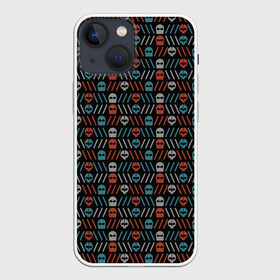 Чехол для iPhone 13 mini с принтом TwentyONE PILOTS pattern ,  |  | Тематика изображения на принте: 21 | blurryface | music | twenty one pilots