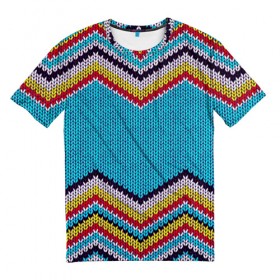Мужская футболка 3D с принтом Колоски , 100% полиэфир | прямой крой, круглый вырез горловины, длина до линии бедер | Тематика изображения на принте: одежда | полосы