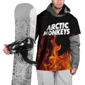 Накидка на куртку 3D с принтом Arctic Monkeys fire , 100% полиэстер |  | 