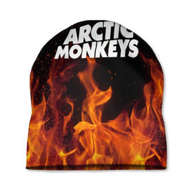 Шапка 3D с принтом Arctic Monkeys fire , 100% полиэстер | универсальный размер, печать по всей поверхности изделия | Тематика изображения на принте: 