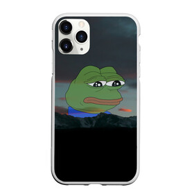 Чехол для iPhone 11 Pro Max матовый с принтом Sad frog , Силикон |  | pepe | пепе