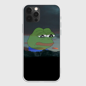 Чехол для iPhone 12 Pro с принтом Sad frog , силикон | область печати: задняя сторона чехла, без боковых панелей | Тематика изображения на принте: pepe | пепе