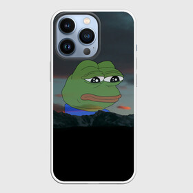 Чехол для iPhone 13 Pro с принтом Sad frog ,  |  | pepe | пепе
