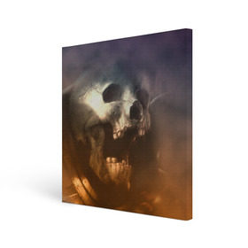 Холст квадратный с принтом Doom , 100% ПВХ |  | doom | skull | slayer | палач | скелет | череп